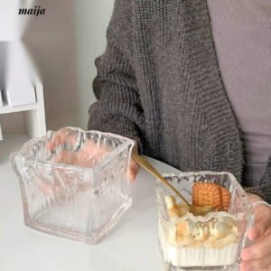 BANKE Large Capacity Breakfast Glass Ice Cream Cup