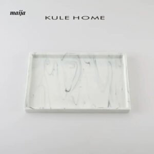 KULE HOME Ceramic Luxury Soap Dish and Toothbrush Cup