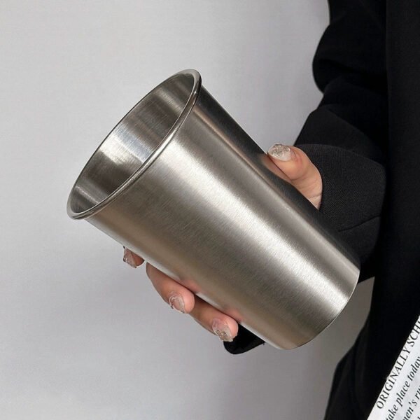 COFFEE FRUIT Capacious Glass Stainless Steel Coffee Metal Cup - Image 12