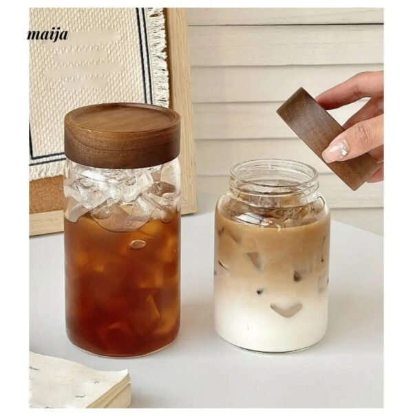 BANKE Portable Glass Tea Cup with Lid - Image 2
