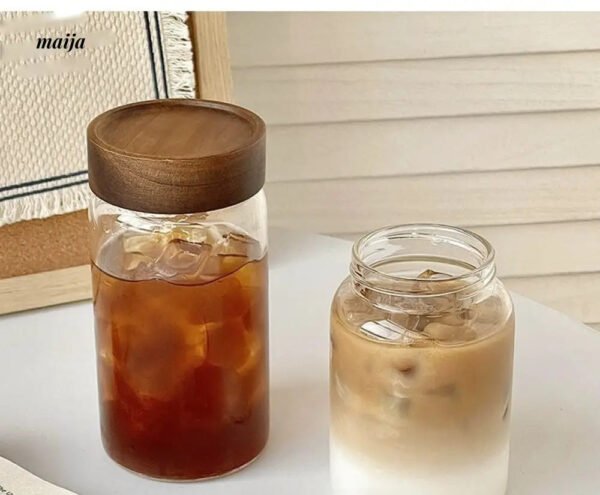 BANKE Portable Glass Tea Cup with Lid - Image 4