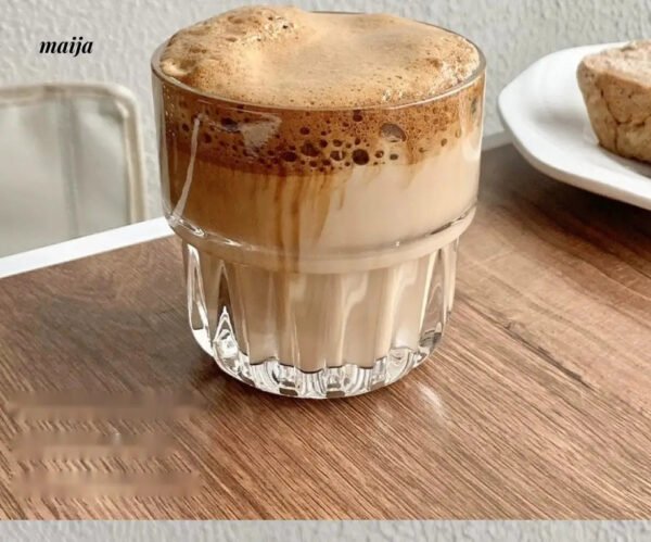 BANKE Australian White Coffee Latte Flower Glass Cup - Image 2