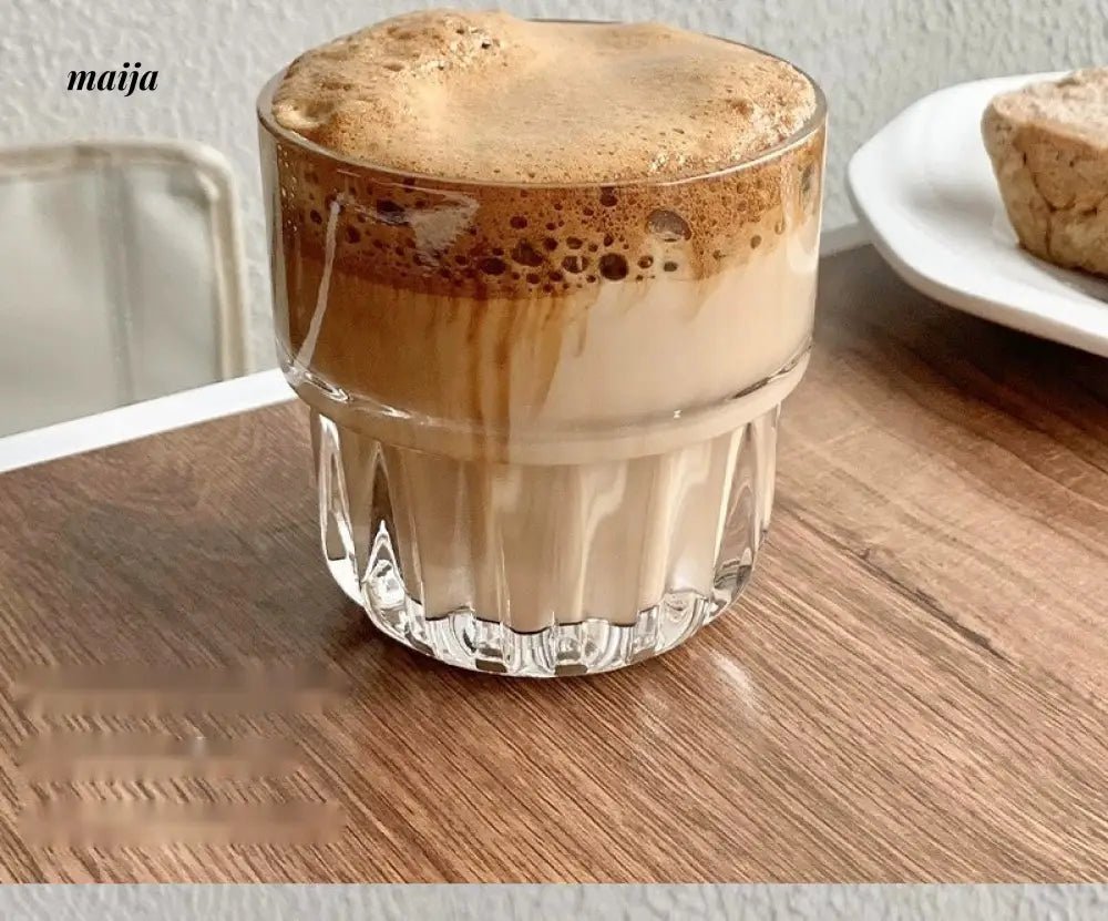 BANKE Australian White Coffee Latte Flower Glass Cup - Image 2