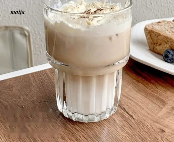 BANKE Australian White Coffee Latte Flower Glass Cup - Image 3