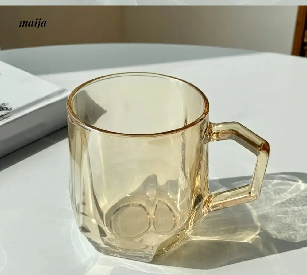 BANKE Diamond Hexagonal Transparent Coffee Glass Cup - Image 9