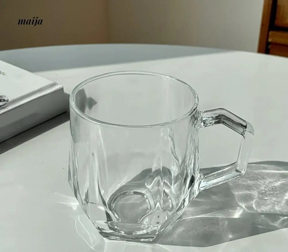 BANKE Diamond Hexagonal Transparent Coffee Glass Cup - Image 10