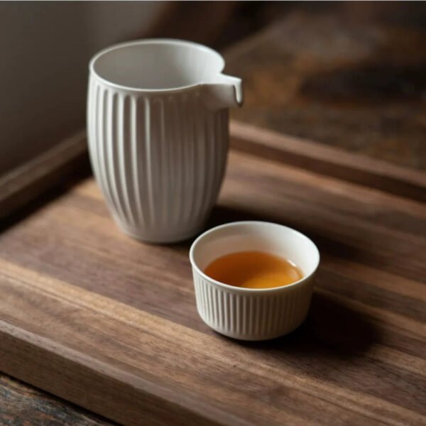 MUMO Mia White Porcelain Ceramic Tea Cup - Image 5
