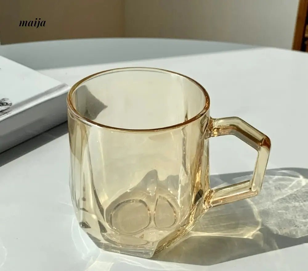 BANKE Diamond Hexagonal Transparent Coffee Glass Cup - Image 11
