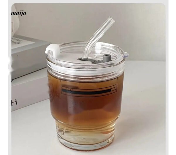 BANKE Summer Portable Glass Latte Coffee Cup - Image 7
