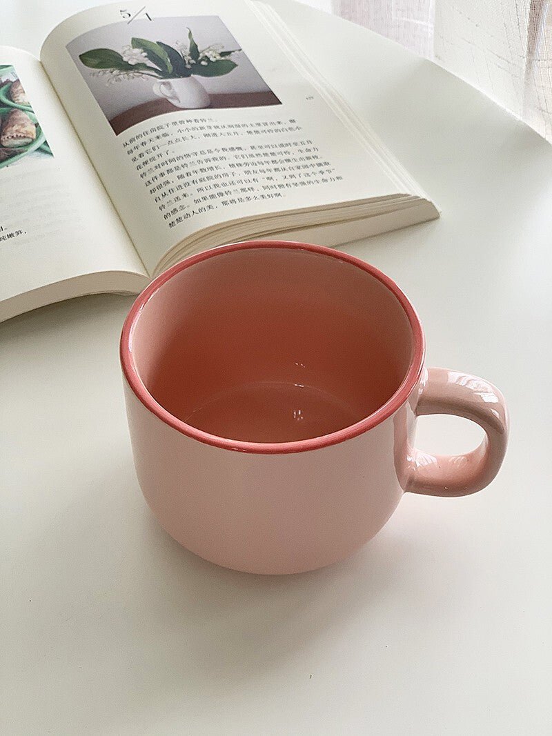 YASUKI Arabella Fuchsia Capacious Ceramic Coffee Mug 300ml - Image 13