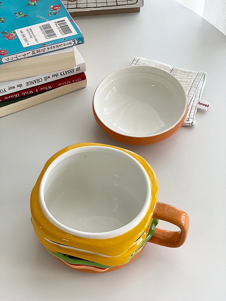 YASUKI Aria Whimsical Layered Burger Ceramic Cup - Image 24