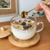 BANKE Glass Yogurt Breakfast Cup with Lid