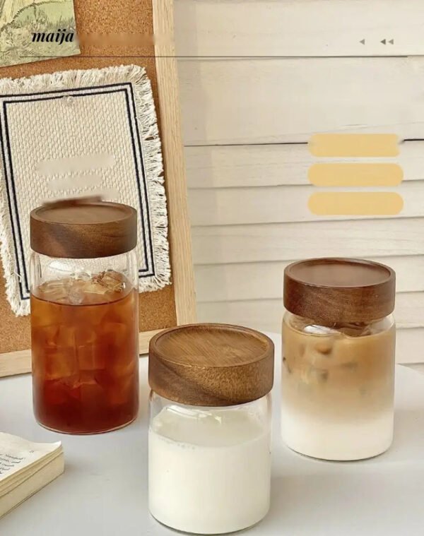 BANKE Portable Glass Tea Cup with Lid - Image 5