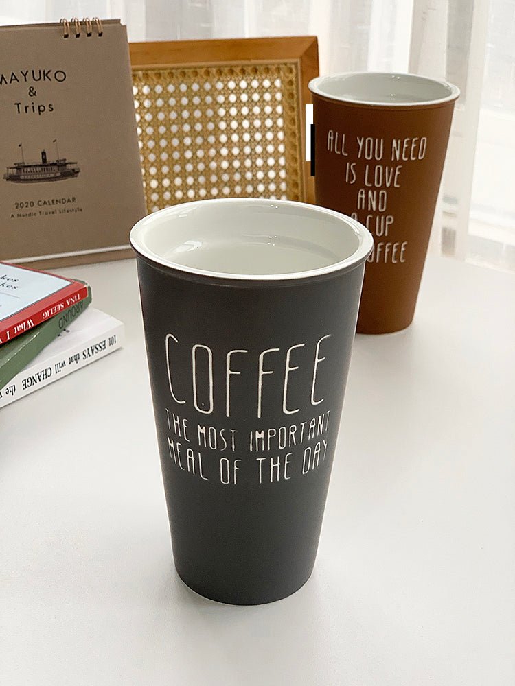 YASUKI Akira Elegant Matte Ceramic Coffee Grip Cup - Image 40