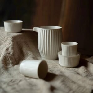 MUMO Mia White Porcelain Ceramic Tea Cup