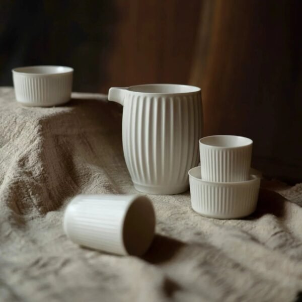 MUMO Mia White Porcelain Ceramic Tea Cup