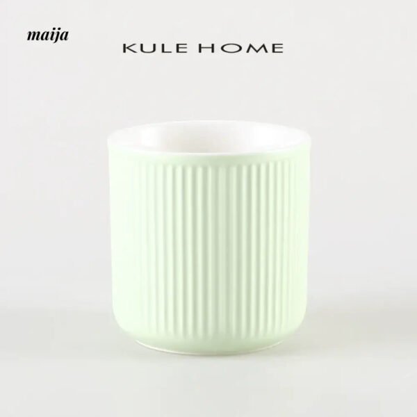 KULE HOME Ceramic Toothbrush Cup and Mouthwash Holder - Image 2