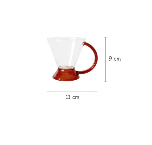 TODAYARTIST Elowen Glossy Scandinavian Tea Set with Amber Cups - Image 3
