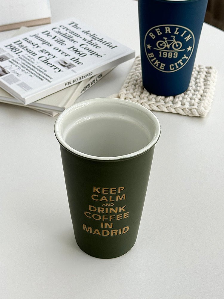 YASUKI Akira Elegant Matte Ceramic Coffee Grip Cup - Image 24