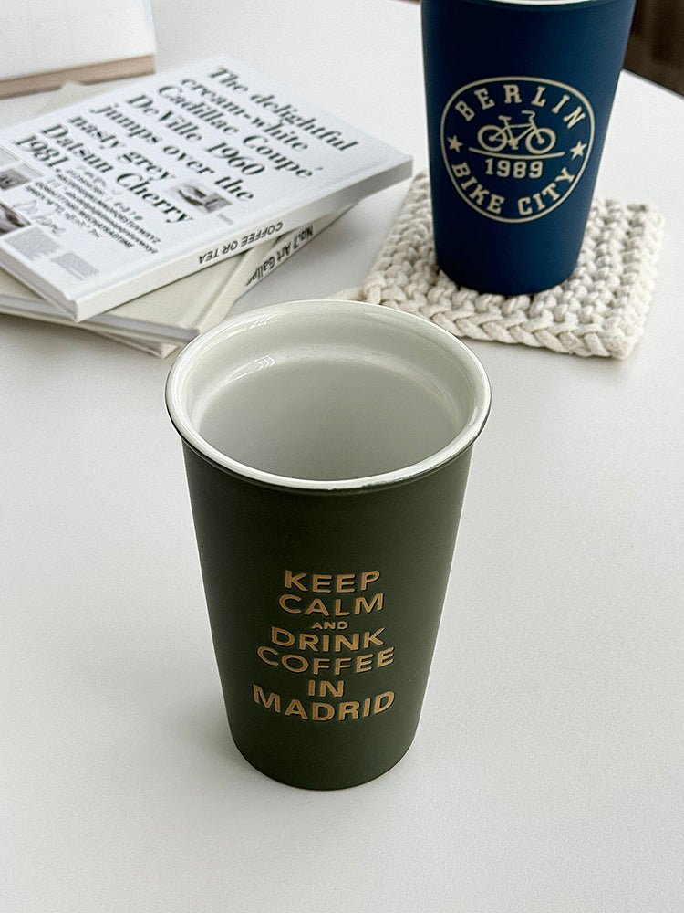 YASUKI Akira Elegant Matte Ceramic Coffee Grip Cup - Image 34