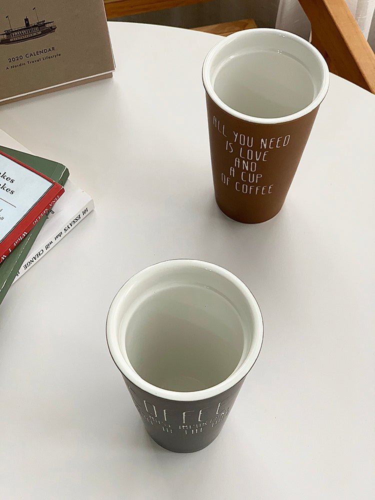 YASUKI Akira Elegant Matte Ceramic Coffee Grip Cup - Image 38