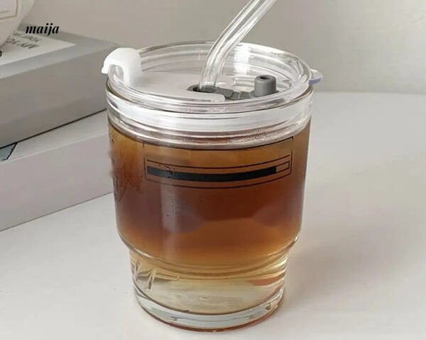 BANKE Summer Portable Glass Latte Coffee Cup - Image 13