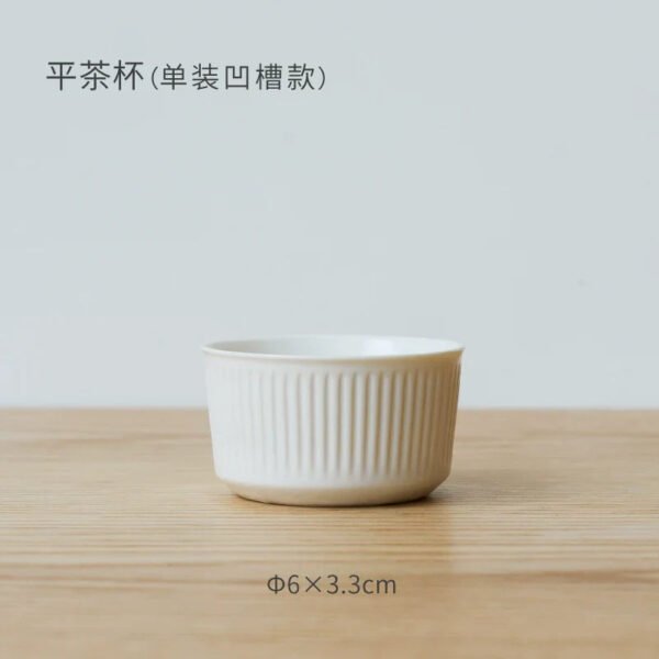 MUMO Mia White Porcelain Ceramic Tea Cup - Image 6