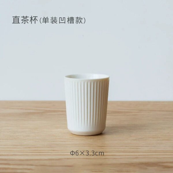 MUMO Mia White Porcelain Ceramic Tea Cup - Image 8