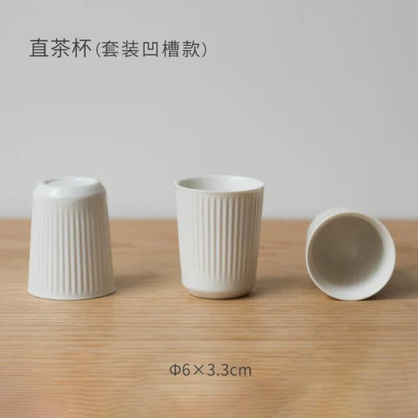 MUMO Mia White Porcelain Ceramic Tea Cup - Image 9