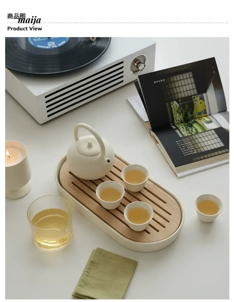 WENSHUO Cream Japanese Ceramic Cup Set - Image 2