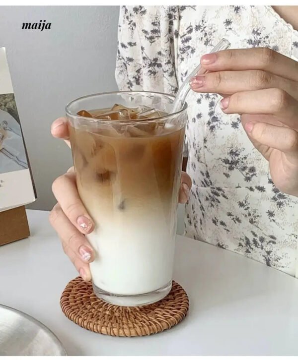 BANKE Straw Glass Milk Coffee Drinking Cup - Image 6
