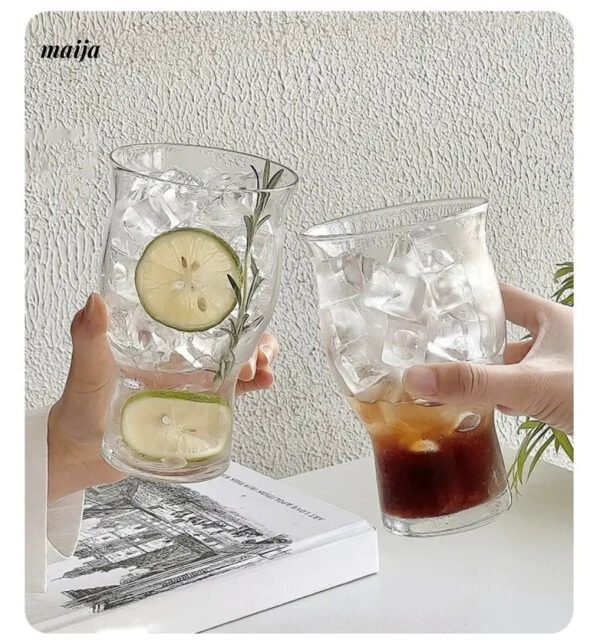 BANKE Large Capacity Transparent Glass Ice Coffee Cup - Image 7
