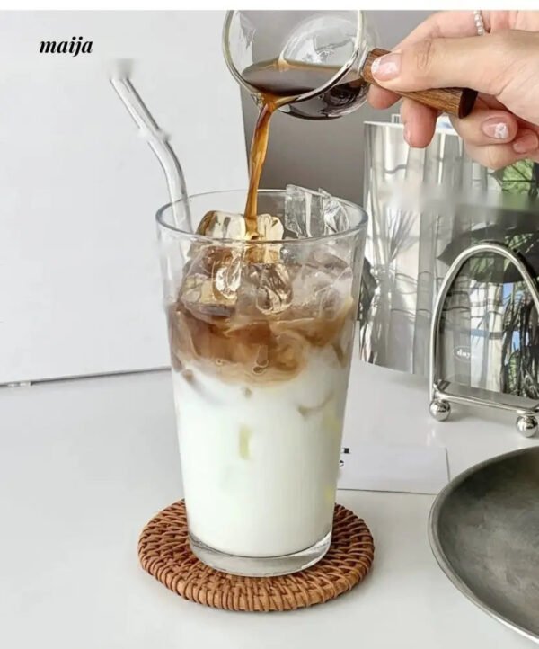 BANKE Straw Glass Milk Coffee Drinking Cup - Image 7