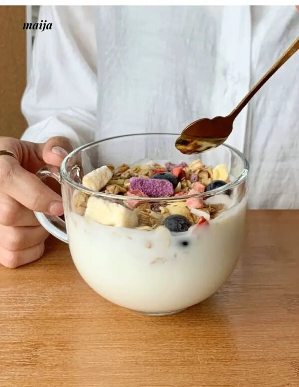 BANKE Glass Yogurt Breakfast Cup with Lid - Image 4