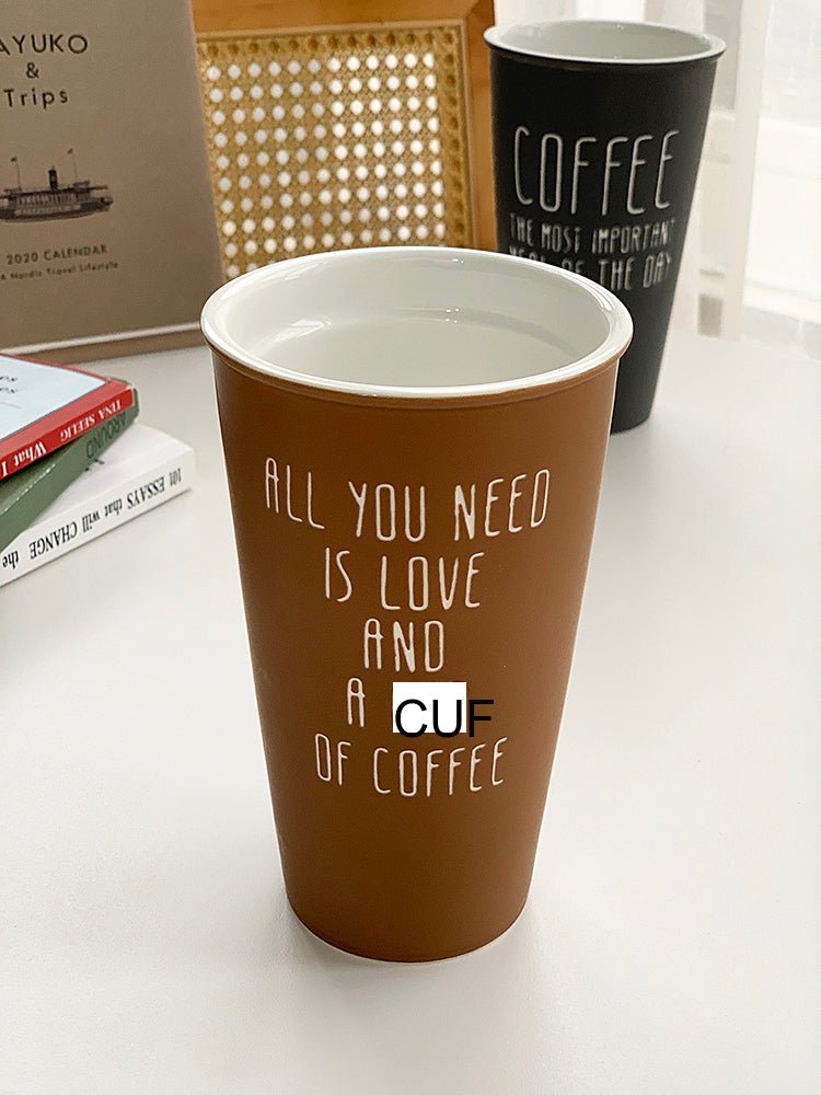 YASUKI Akira Elegant Matte Ceramic Coffee Grip Cup - Image 41