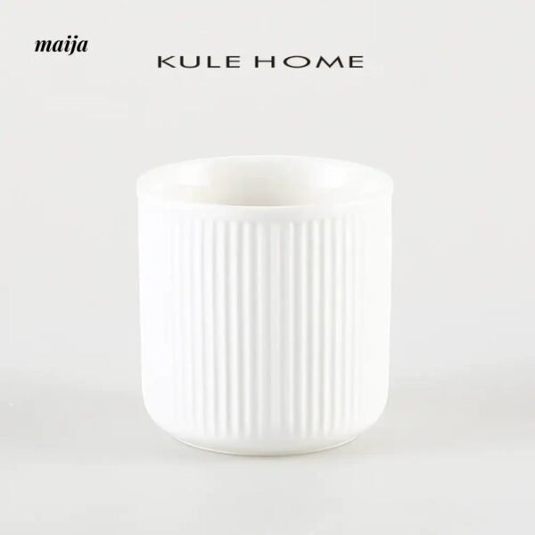 KULE HOME Ceramic Toothbrush Cup and Mouthwash Holder - Image 4