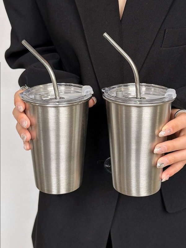 COFFEE FRUIT Capacious Glass Stainless Steel Coffee Metal Cup - Image 6