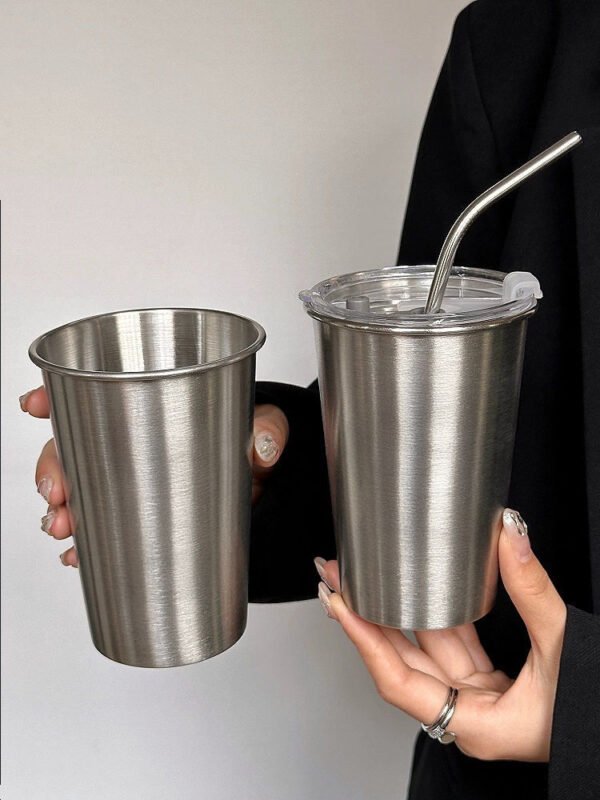COFFEE FRUIT Capacious Glass Stainless Steel Coffee Metal Cup - Image 7