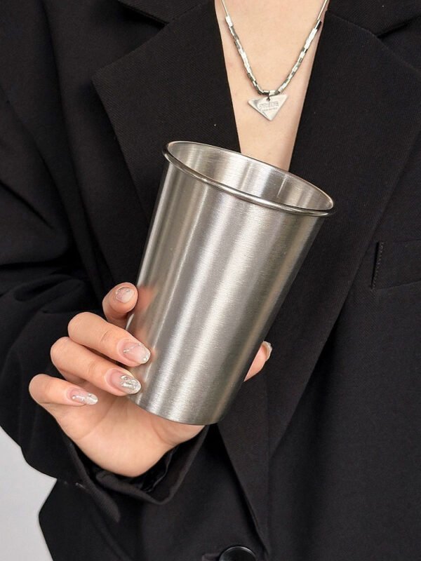 COFFEE FRUIT Capacious Glass Stainless Steel Coffee Metal Cup - Image 8