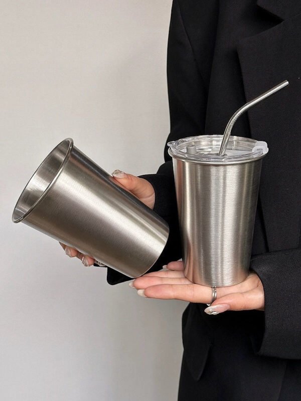 COFFEE FRUIT Capacious Glass Stainless Steel Coffee Metal Cup - Image 10