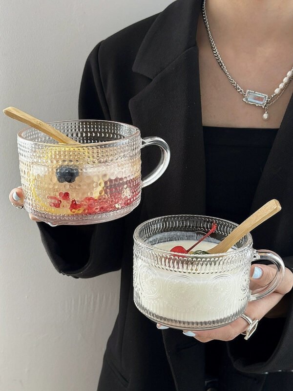COFFEE FRUIT High-Value INS Glass Large Cold Drink Milk Breakfast Cup