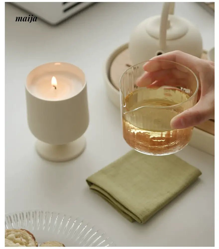 WENSHUO Cream Japanese Ceramic Cup Set - Image 4