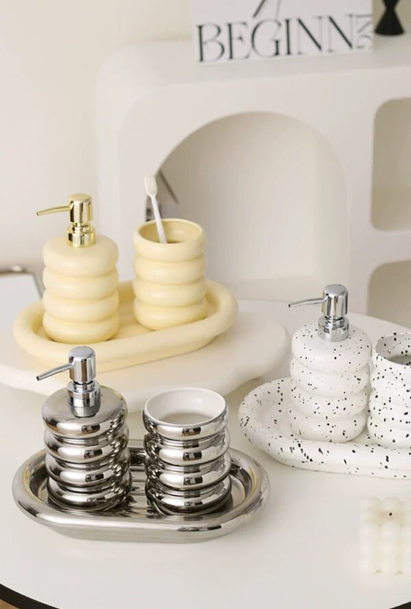 LENYVASEN Esme Elegant Bathroom Wash Cup Set - Image 3