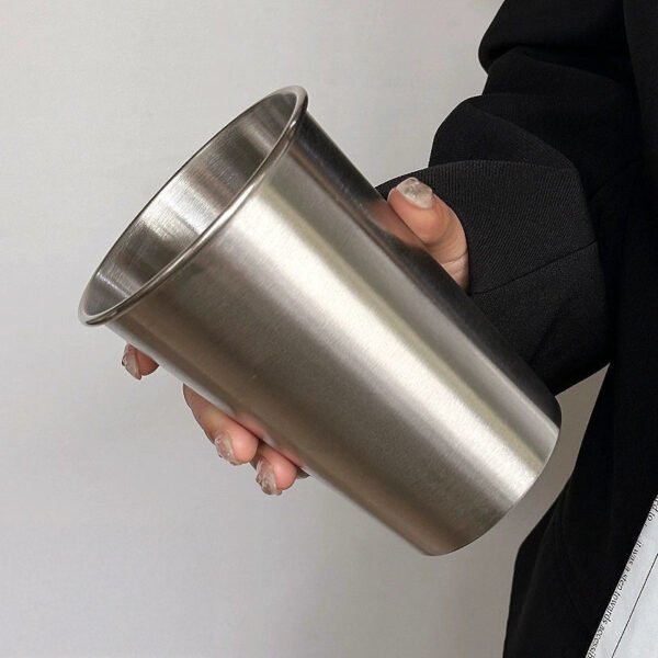 COFFEE FRUIT Capacious Glass Stainless Steel Coffee Metal Cup - Image 3