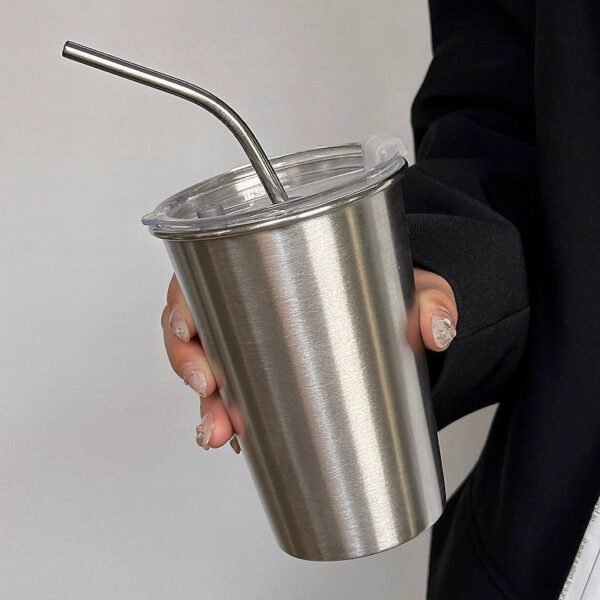 COFFEE FRUIT Capacious Glass Stainless Steel Coffee Metal Cup - Image 4