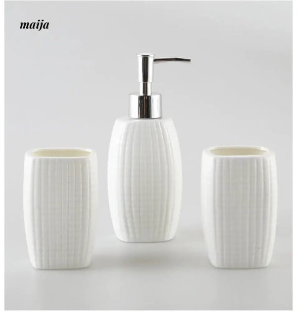 KULE HOME Nordic Ceramic Wash Cup and Toothbrush Holder - Image 4