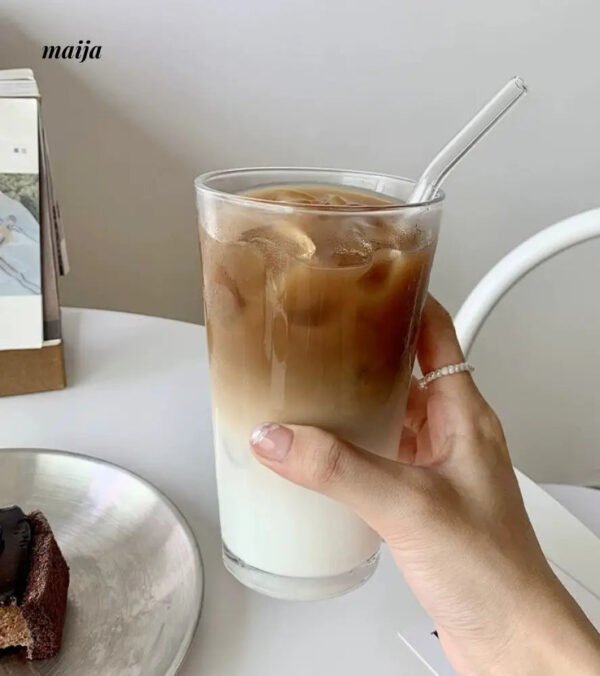 BANKE Straw Glass Milk Coffee Drinking Cup - Image 8