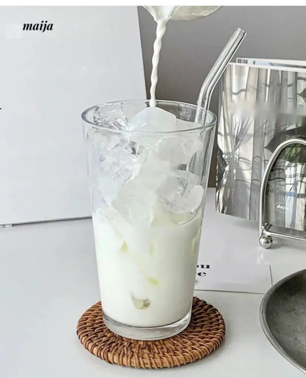 BANKE Straw Glass Milk Coffee Drinking Cup - Image 9