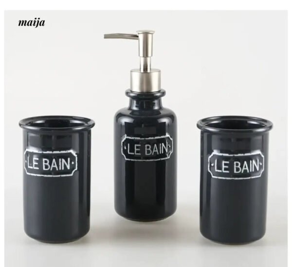 KULE HOME Ceramic Toothbrush Set and Bathroom Cup - Image 3