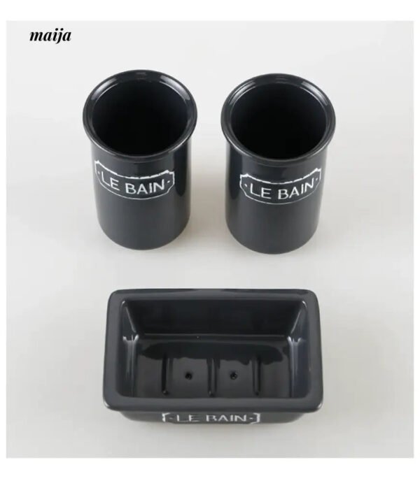 KULE HOME Ceramic Toothbrush Set and Bathroom Cup - Image 4